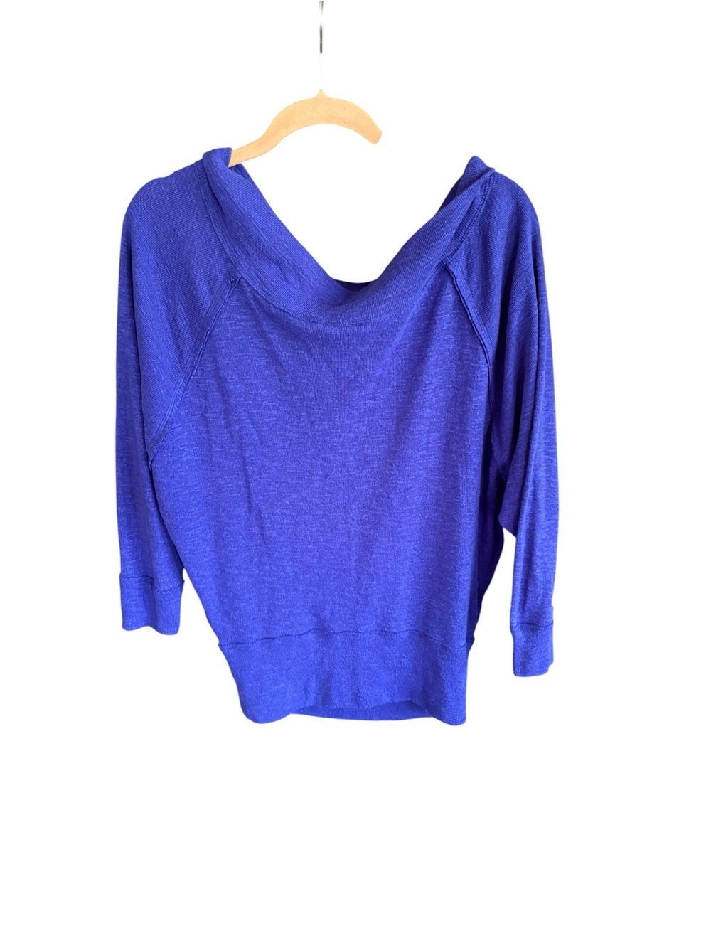 Free People We The Free Blue Oversized Slouchy Long Sleeve Top